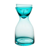 Moderne breite grüne Glaswasserkanne mit Tasse (800 ml)