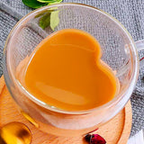 Hitzebeständige herzförmige Glas-Teetasse (240 ml)