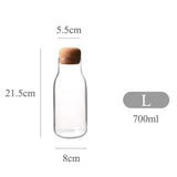 Luftdichte Retro-Milchflasche mit Korkenverschluss (700ml)