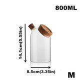 Luftdichtes Korkstopfen Vorratsglas mit Seitenausguss (800 ml)