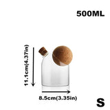 Luftdichtes Korkkugel Vorratsglas mit Seitenausguss (500 ml)