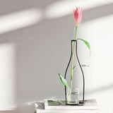 Nordische minimalistische / moderne Blumenvase aus schwarzem Eisen (verschiedene Designs)