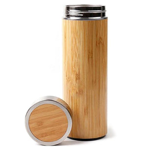 Isolierte Bambus Thermosflasche mit Edelstahl-Innenflasche