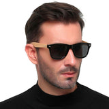 Ralferty Unisex Klassik Retro Bambus Sonnenbrille