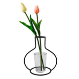 Nordische minimalistische / moderne Blumenvase aus schwarzem Eisen (verschiedene Designs)