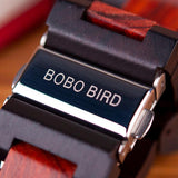 Bobo Bird Herrenuhr aus Holz mit mechanisch inspiriertem Design (Sandelholz)