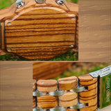 Bobo Bird Herren Luxus Quarzuhr aus Holz mit Chronograph (silber)