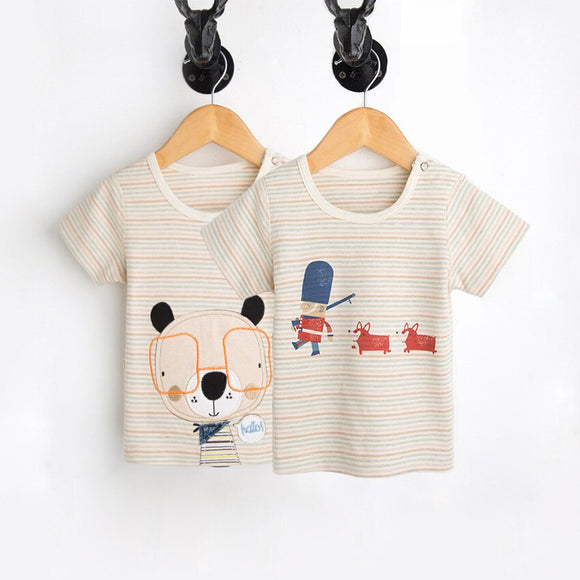Niedliche Baby T-Shirts aus biologischer Baumwolle (Doppelpack)