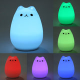 Farbwechselndes Kinder LED Nachtlicht Katze