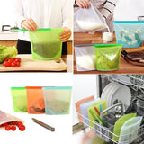 Silikon Lebensmittelbeutel für den Kühl- und Gefrierschrank (4er-Pack)